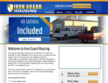 Tablet Screenshot of ironguardhousing.com